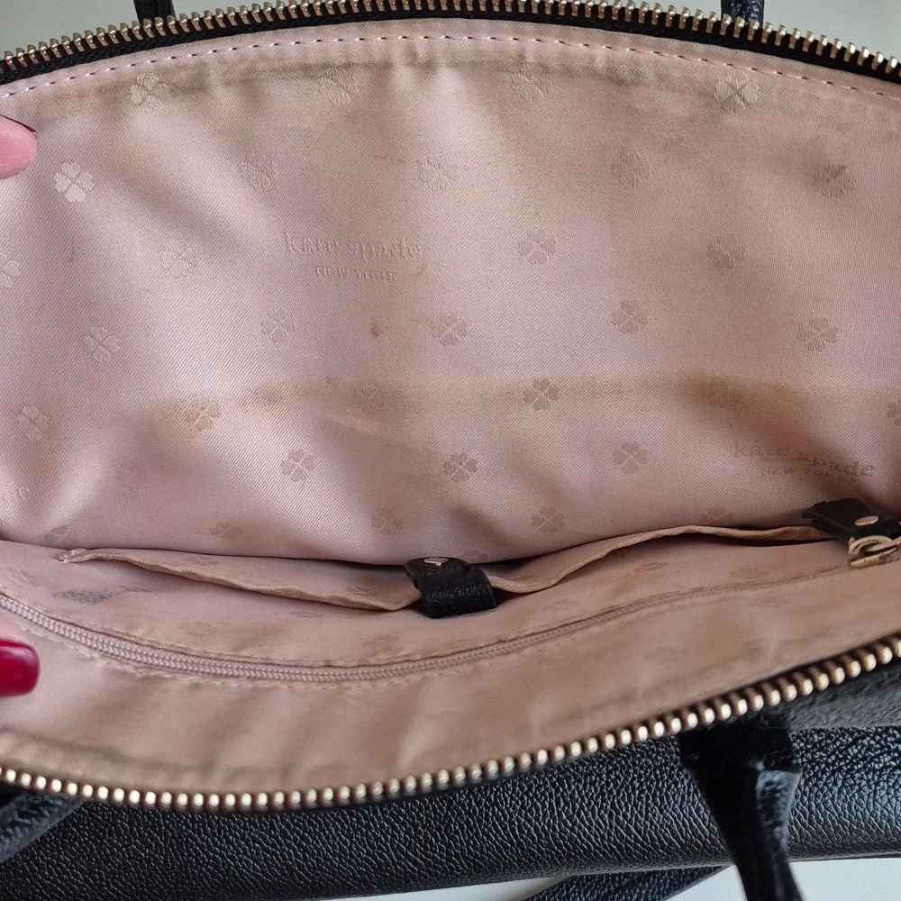kate spade ♠️ Black Floral Women's Purse, Pre-loved.